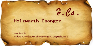 Holzwarth Csongor névjegykártya